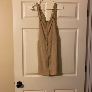 Tan overall dress